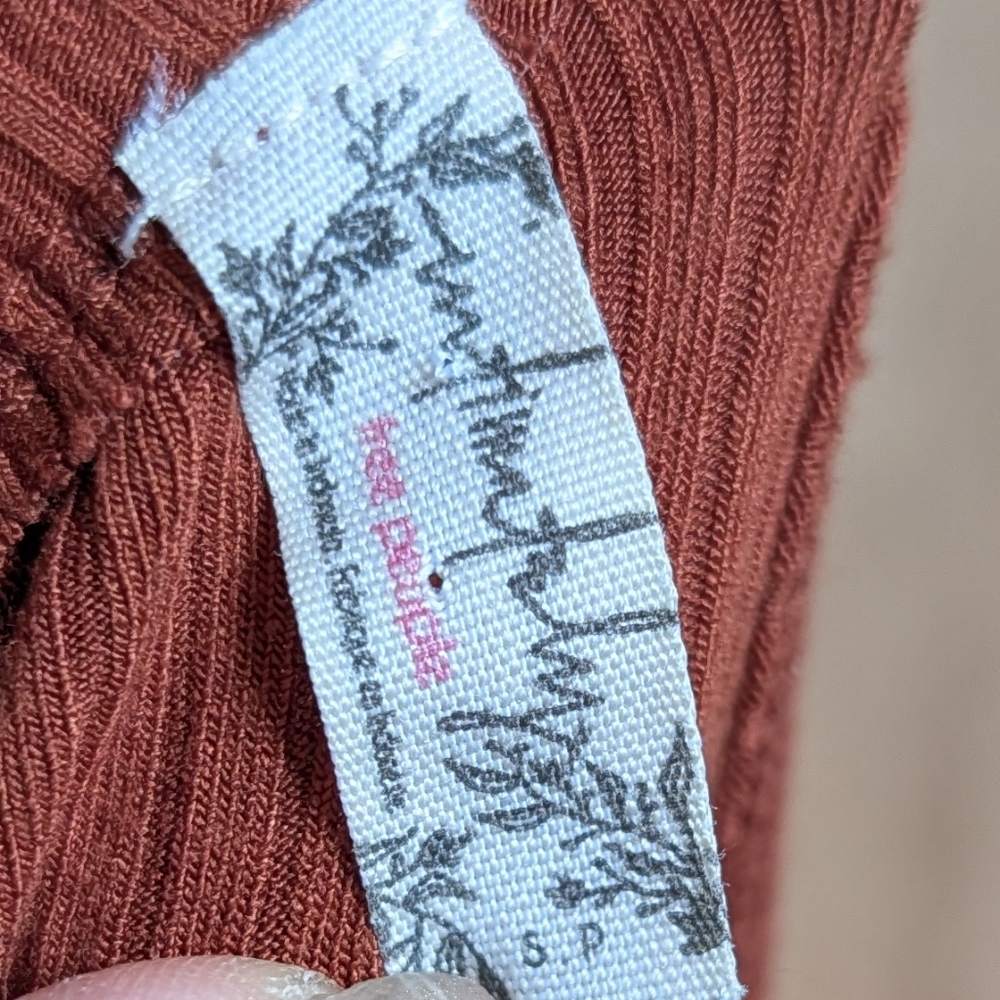 Free People Rust Ribbed Bodysuit - Picture 5 of 8